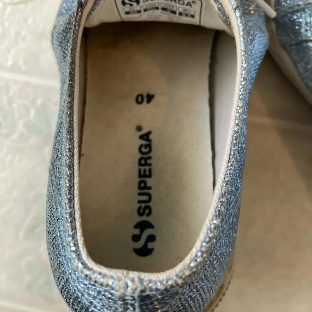 Superga Blue‎ Glitter sneakers SOOC590 white sole